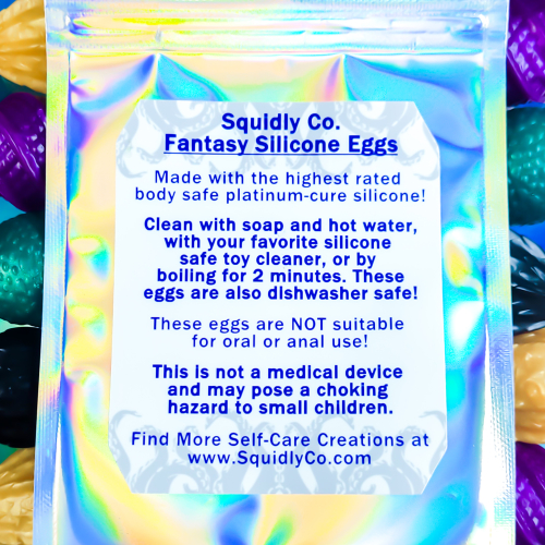5 Piece 3 Size Set of Dino Style Semi-Transparent 'Pick Your Sparkle' Silicone Kegel Eggs - Image 7