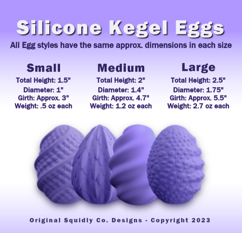 5 Piece 3 Size Set of Dino Style Semi-Transparent 'Pick Your Sparkle' Silicone Kegel Eggs - Image 5