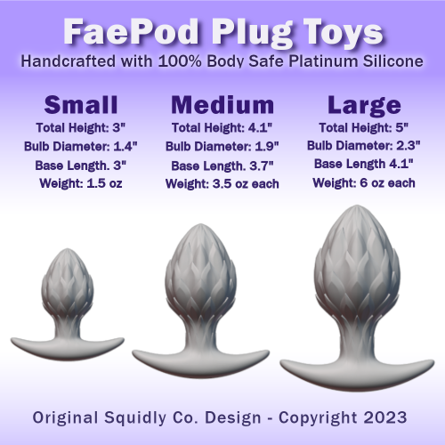Custom 'Pick Your Sparkle' Size Small FaePod Fantasy Silicone Plug - Image 2
