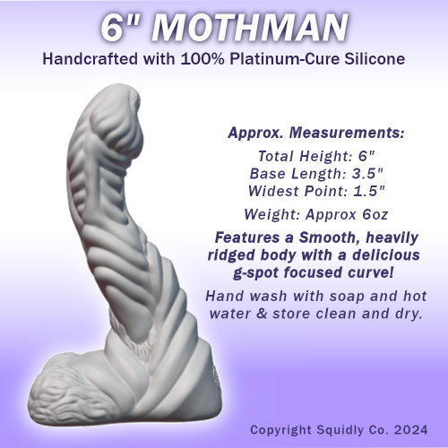 2 Color Swirled 6" Mothman Fantasy Silicone Toy - Image 2