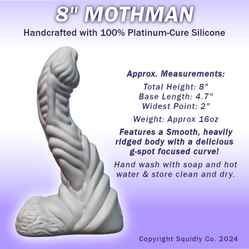 Glow in The Dark 8" Mothman Fantasy Silicone Toy W/ 5 Color Options! - Image 3