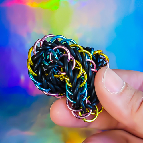 Pride Flag Chainmail Stretchy Fidget Bracelets - Image 3