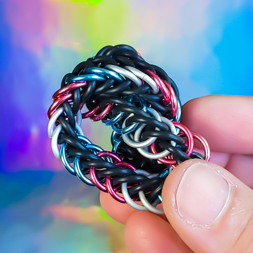 Pride Flag Chainmail Stretchy Fidget Bracelets - Image 5