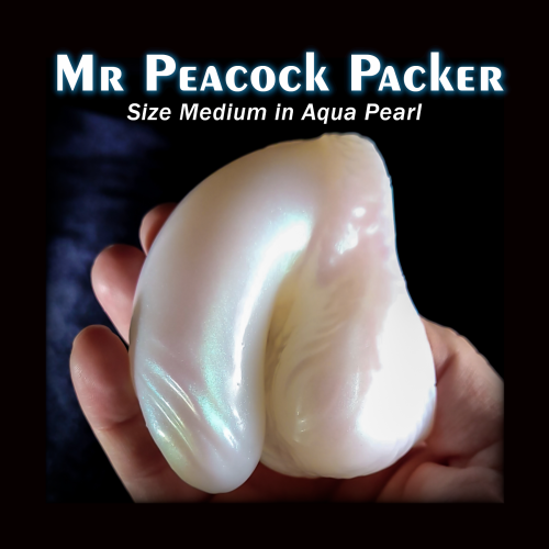 2 Color Ombre Size Medium Mr Peacock Packer - Fantasy Silicone Prosthetic - Image 5