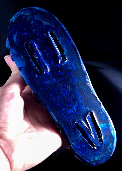 'Labradorite' Gemstone Swirl 8" Adira the Dragon Grinder W/ Tie Down Slots in Medium Firm - Image 4
