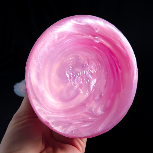 In Stock Signature Collection - 10" Thalia Tentacle Versatile Fantasy Silicone Toy - Rose Quartz Gemstone Swirl W/ Suction Cup Base - Image 5